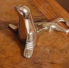 Seehund Flaschenöffner  Kapselheber  Flaschenverschluss Silber Glänzend