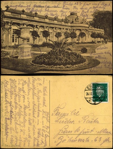 Ansichtskarte potsdam schloss - ansichtskarte,