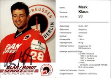 KLAUS MERK  Autogramm AK Autogrammkarte Eishockey Berlin Capitals BSC PREUSSEN
