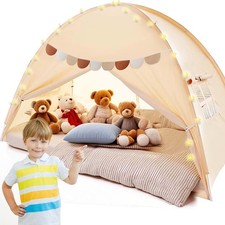 Kinderzelt, Kinder Spielhaus Indoor mit und Lichtern, Kinder Bettzelt,Prinzessin