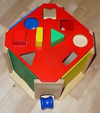 Selecta Holzspielzeug, Sortierbox für Kleinkinder, Erkennen von Formen u. Farben