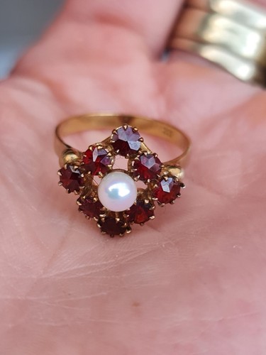 333 antiker ring mit - perle, und
