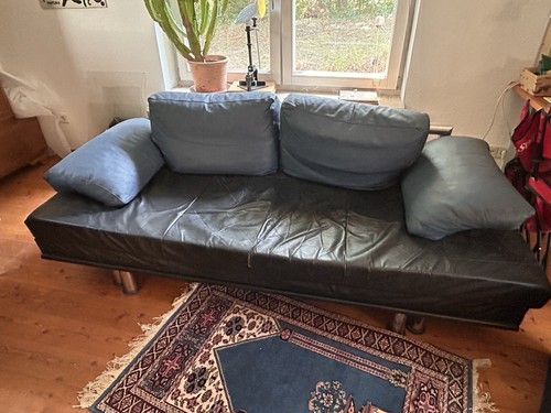 Schlafsofa leder sitzer zu - leder,