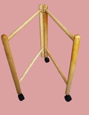 Haushalt Regal -Wagen/Servierwagen-Gestell, Holz, rollbar, klappbar,⌀40,H:56cm