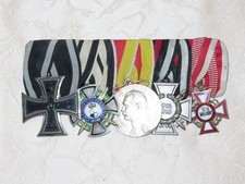 5er Ordensspange Hausorden v. Hohenzollern+ Österreich Militärverdienstkreuz!