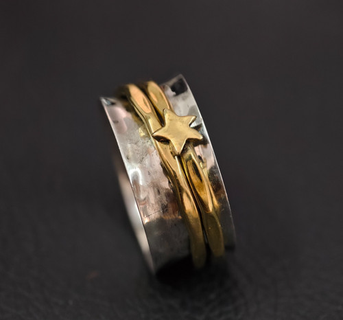 925 silber spinner band mit - silber,