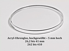 Hochgewölbt Taschenuhr Glas 5 mm Uhrenglas Kunststoff Acryl Uhrglas  26,2 -41 mm