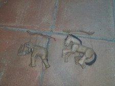 Asiatische Marionetten Pferd Elefant Holz China Japan Asiatika alt antik