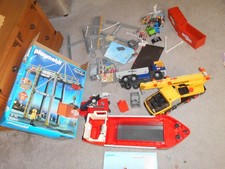 Playmobil Hafen / Baustellen  Konvolut mit Cargo Kran Nr. 5254
