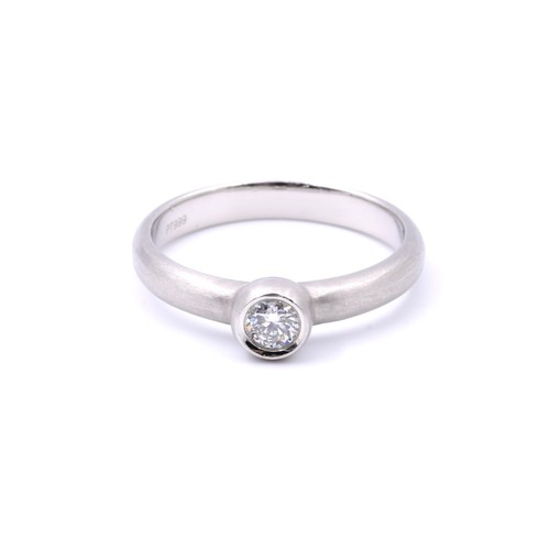 Platin 999er solitär diamant - solitär,