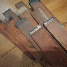 10x Padouk Korallenholz Brett 45x7,5x2,3cm Bastelholz Edelholz (statt Eiche)