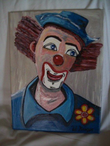 Bild gemälde clown handgemalt - bild,