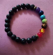 Chakra Armband Lavasteine 8