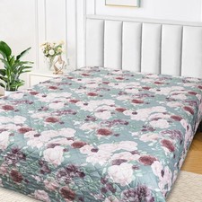 Tagesdecke Überwurf Bettüberwurf 220x240 Grau Blau Rosa Bordeaux Gesteppt warm