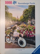 Ravensburger Puzzle Fahrrad und Blumen in Amsterdam 1000 Teile 12000780