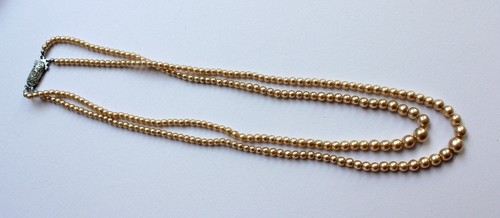Vintage perlen kette silber - perlen,