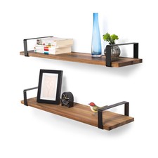 MOS Schweberegal Eiche schwarz