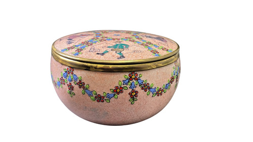 Vintage emaille puderdose - vintage, /