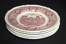 5x Kuchenteller / Frühstücksteller ⌀20,5cm - English Scenic - Adams - Rot