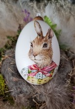 Ostereier Gänseei Handbemalt