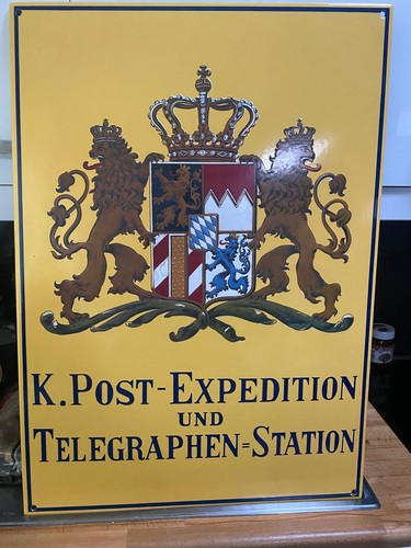Emailleschild emaille post - emailleschild,