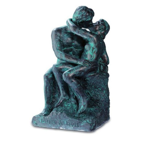 Der kuss 8cm bronze - der, bronze-patina