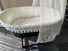 Baby Stubenwagen Komplett Set Babybett Matratze Bettwäsche Bettset Teddy beige