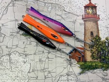 pilker set norwegen 3 Spitzköpfe 300g 250g 200g UV Farben VMC Drillinge