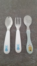 Kinderbesteck 2 Löffel 1 Gabel Pastagabel