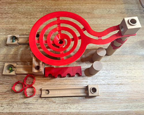 Holz kugelbahn set - set, mit