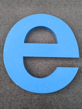 Blech Buchstabe kleines e Werbung Industrial Vintage