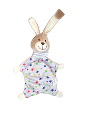 WIE NEU * TCM Tchibo Hase Häschen grau beige Sterne Schmusetuch Schnuffeltuch