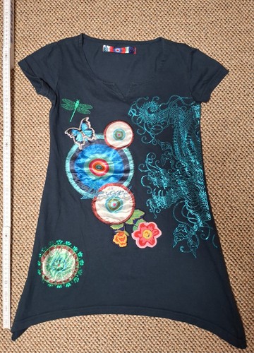 Desigual longshirt dunkelblau - desigual,