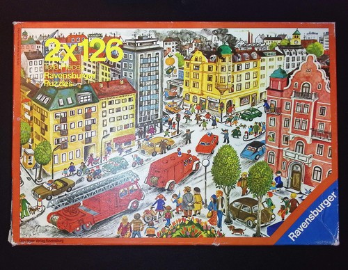 Puzzle feuerwehr 1975 2x - -,
