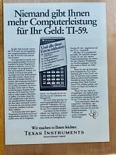 Texas Instruments Taschenrechner TI-59 retro 1981 Vintage Ad Werbung Reklame