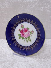 DDR Lichte Design Porzellan Wandteller Rosendekor - Vintage - Etikett - 19 cm