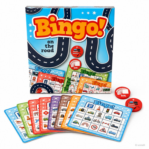 Auto bingo reisespiel - bingo, kinder