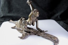 Afrikanische Bronzeskulptur * Unikat * Handarbeit * Wiener Bronze * 42 cm