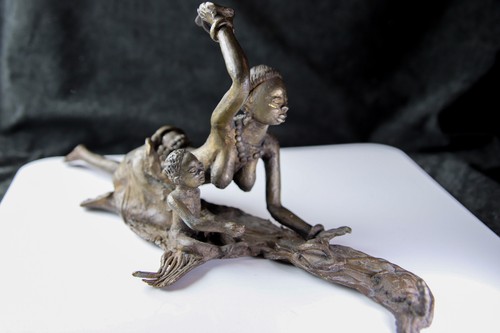 Afrikanische bronzeskulptur - afrikanische,
