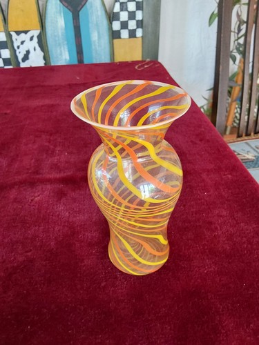 Alte lauscha fadenglas vase - alte,