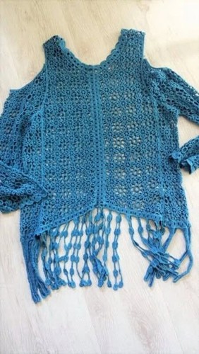 Häkelpulli boho hippie aus - häkelpulli,