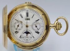 Herren Taschenuhr m Kalender u Minuten Repetition 14k Borel Fils & Cie Neuchatel