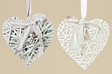 Hänger Weidenherz weiß /