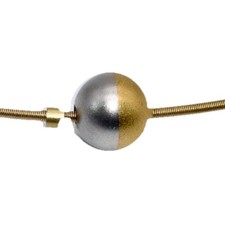 NIESSING Schnur 45cm  750er Gelbgold/18K , Halbkugel Platin 950 & 1000 Gelbgold