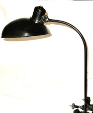 Vintage alte Schreibtisch/Werkstatt Klemmlampe HELION Arnstadt 50er Jahre -677-