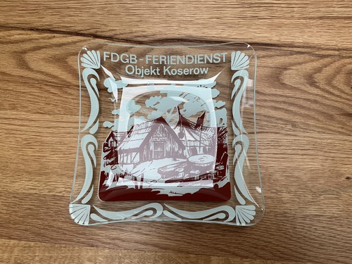 Vintage ddr glasteller - glasteller, fdgb