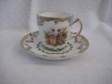 Moccatasse mit Unterteller -