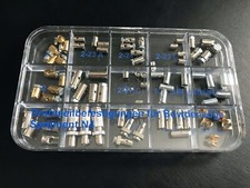 Schraubnippel und Hülsen Sortiment Set N4 Drahtseilbefestigung Bowdenzug  73 tlg