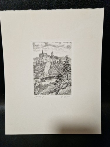 Original radierung schloss - original,