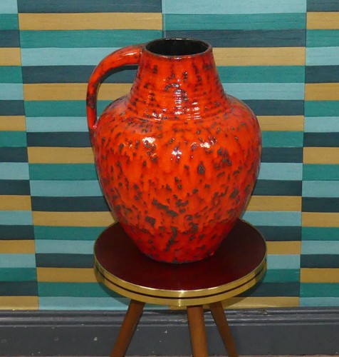 Bauchige bodenvase 70er jahre - bodenvase,